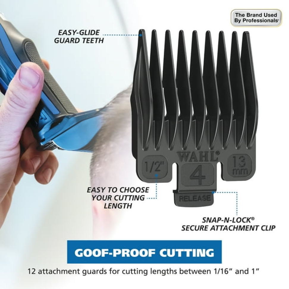 Kit de Máquina de Cortar Cabelo Sem Fio Wahl Self-Clip 360 - #4