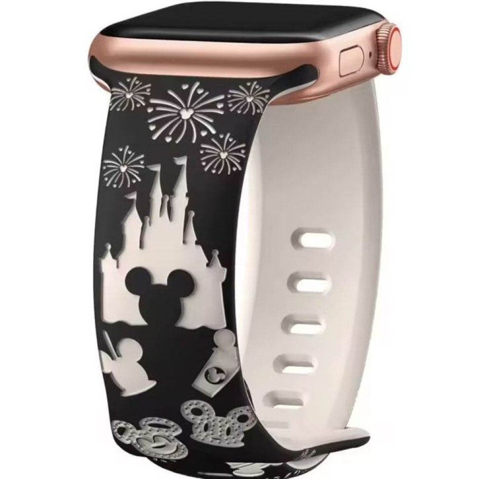 Pulseira de silicone para Apple Watch | Mickey Disney | Compatível com relógio 38mm 40mm 41mm 42mm - #3