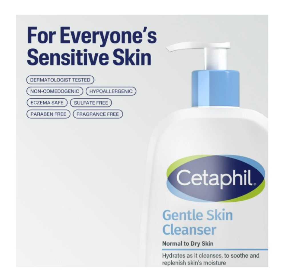Cetaphil Face Wash Hydrating Gentle Skin Cleanser for Dry to Normal Sensitive Skin,  591ml - #3