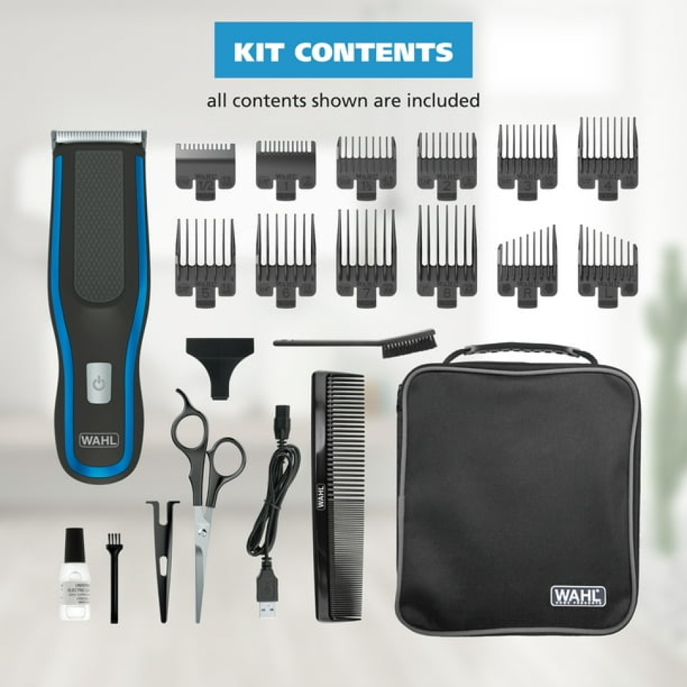 Kit de Máquina de Cortar Cabelo Sem Fio Wahl Self-Clip 360 - #2