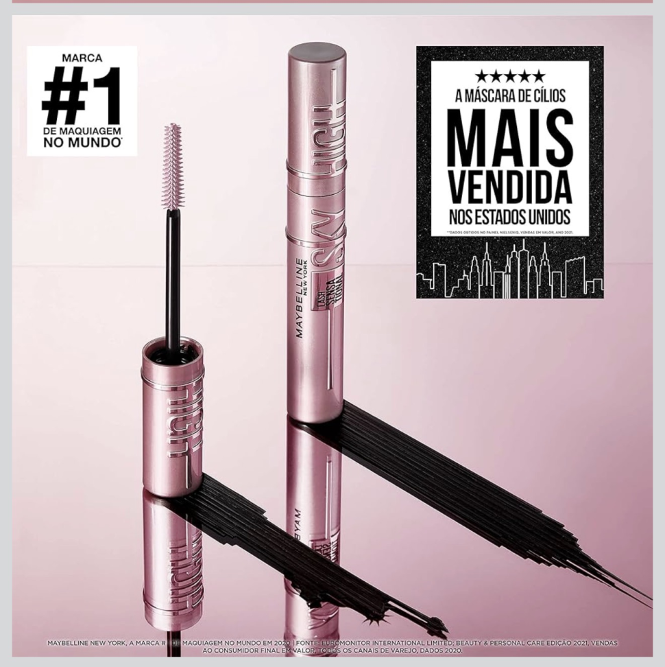 Maybelline Ny Máscara de Cílios Lash Sensational Sky High À Prova D'Água, Preto 6 ml - #2