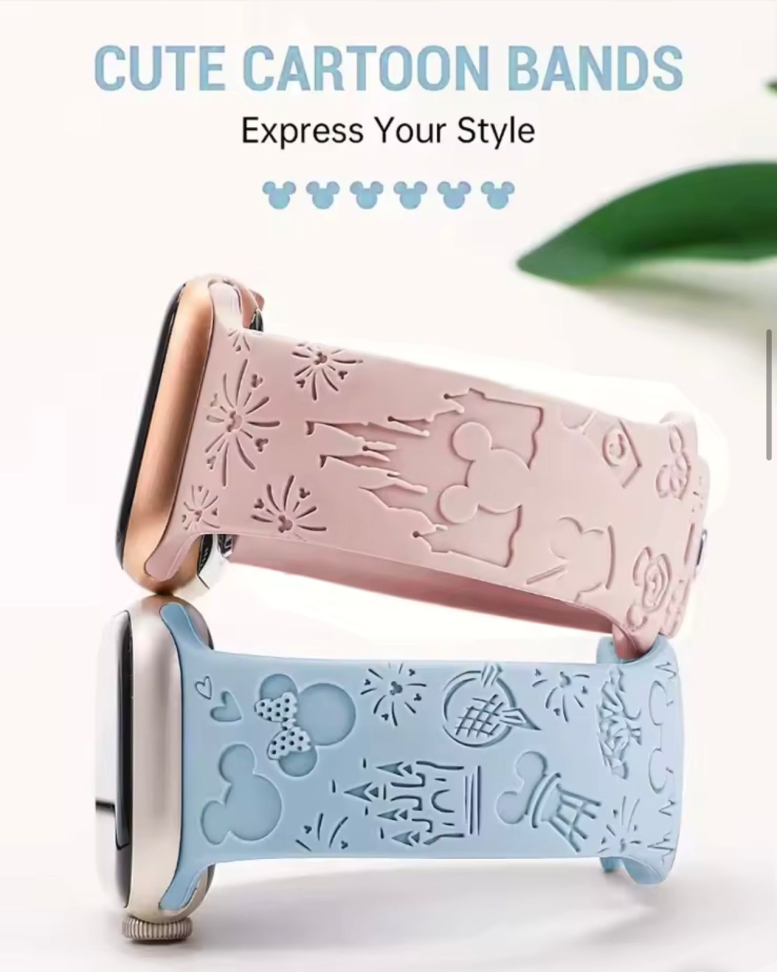Pulseira de silicone para Apple Watch | Mickey Disney | Compatível com relógio 38mm 40mm 41mm 42mm - #8