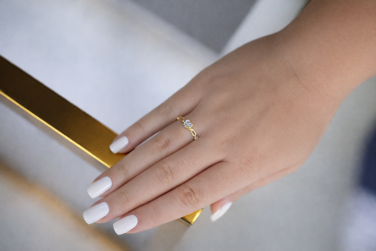 ANEL DE MOEDA SOLITÁRIO DE PEDRA CORAÇÃO 5X5 - #3