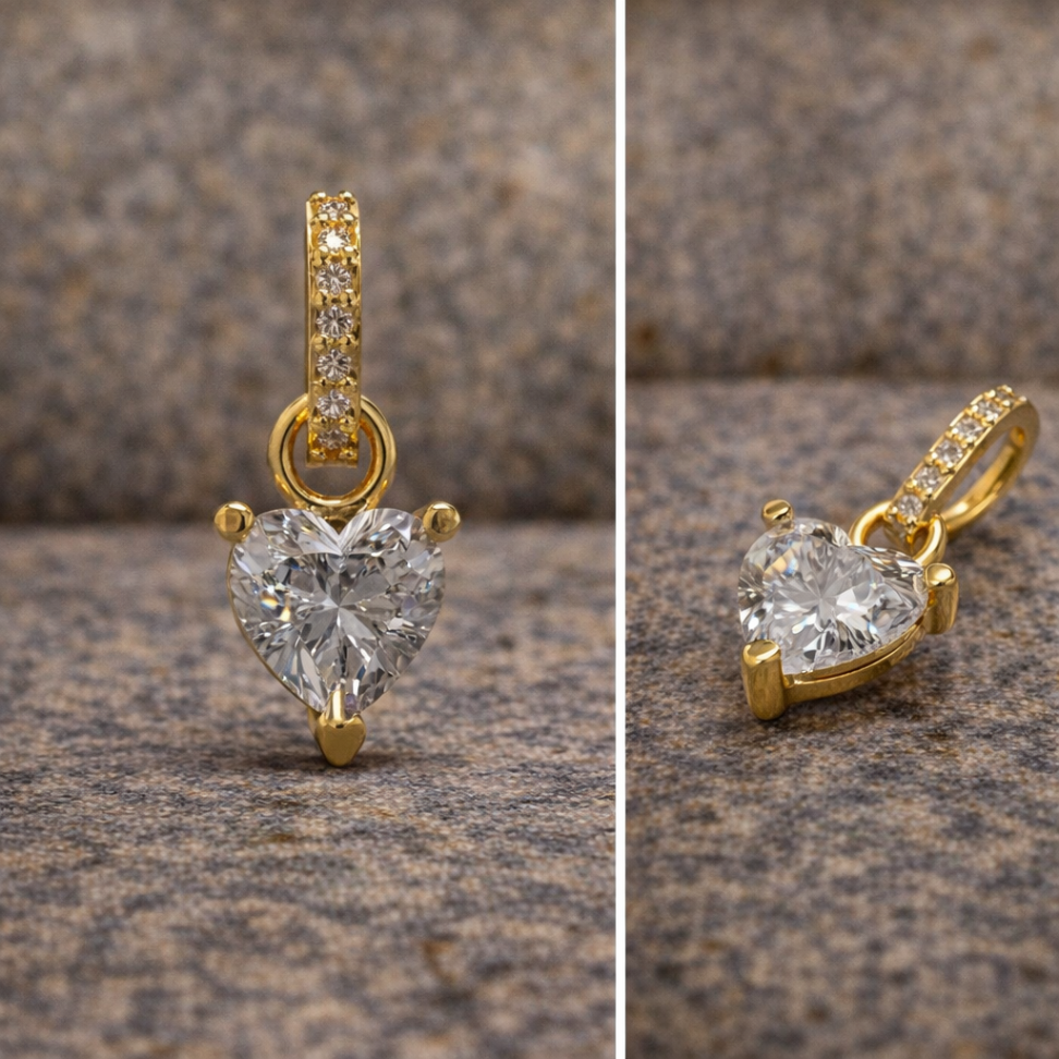 PINGENTE DE MOEDA CORAÇÃO 6X6 TAMANHO 1,5X0,7 - #2