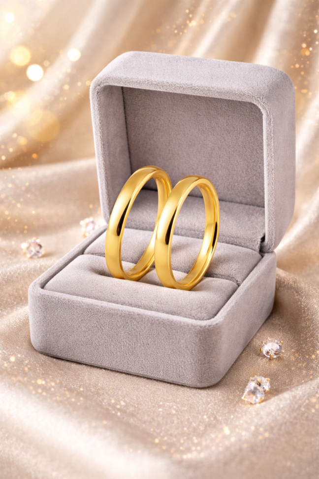 PAR DE ALIANÇA DE MOEDA 2,0MM ANATÔMICA ABAULADA - #2