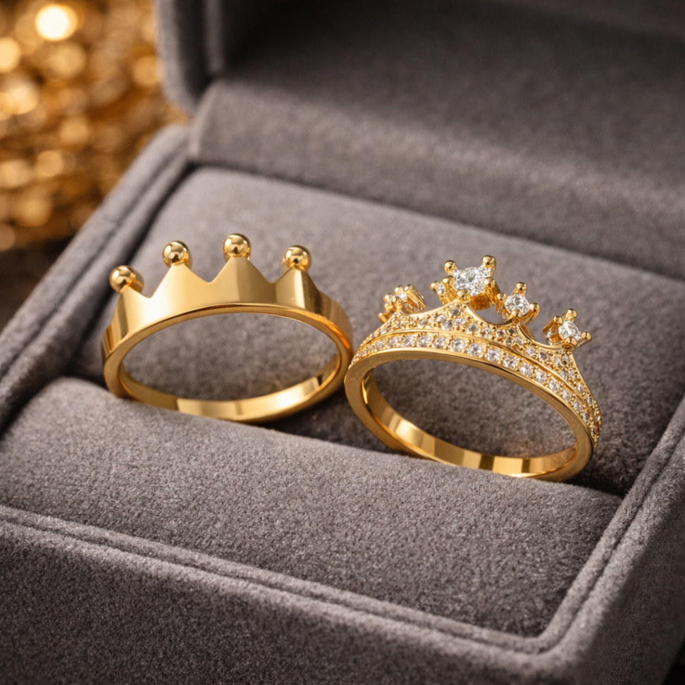 PAR DE ALIANÇA COROA 2,0MM - #2