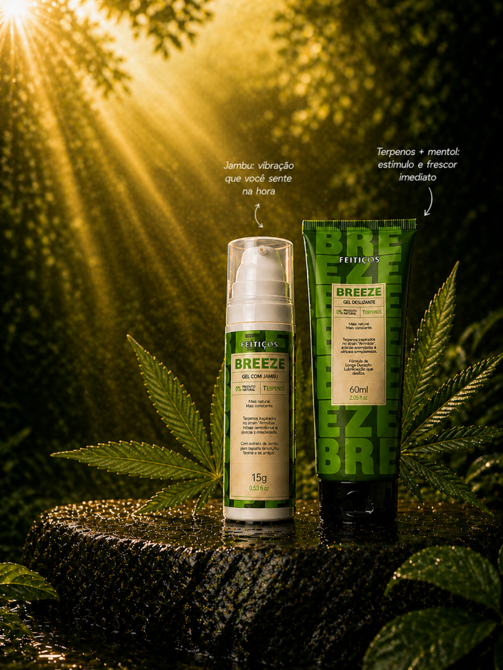 Kit Brisa Dupla • Gel Deslizante + Gel Excitante (Terpenos + Jambu)