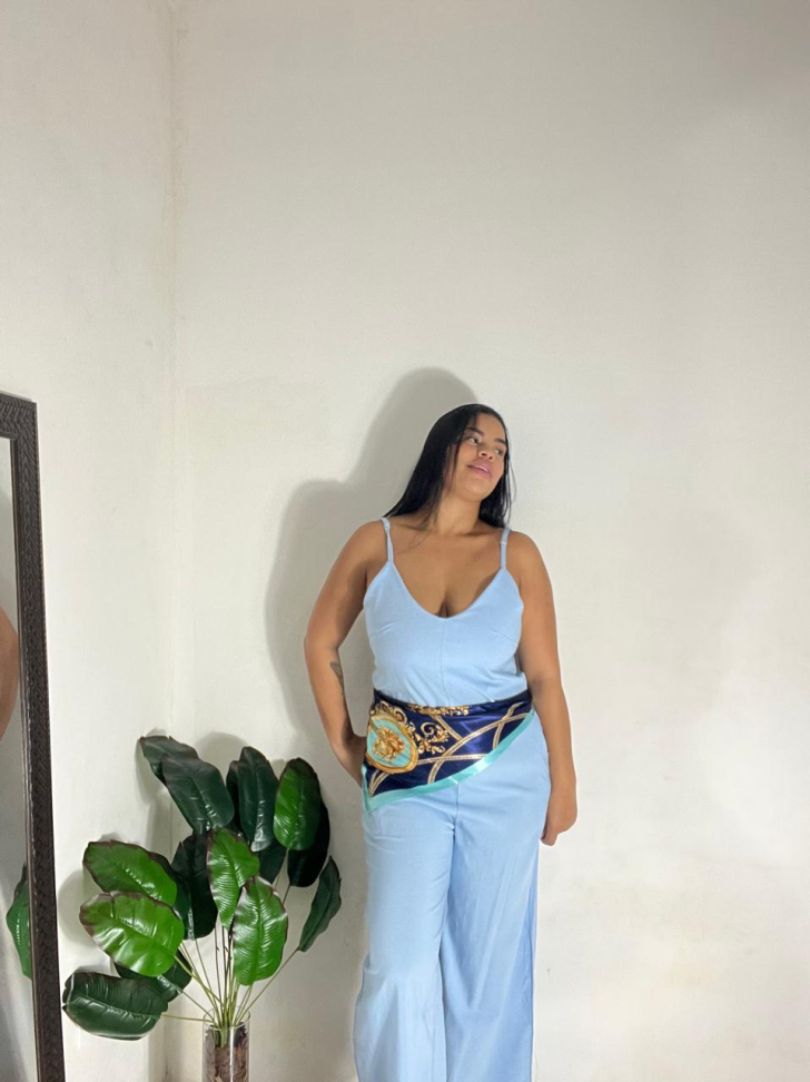 Macacão Liso Azul