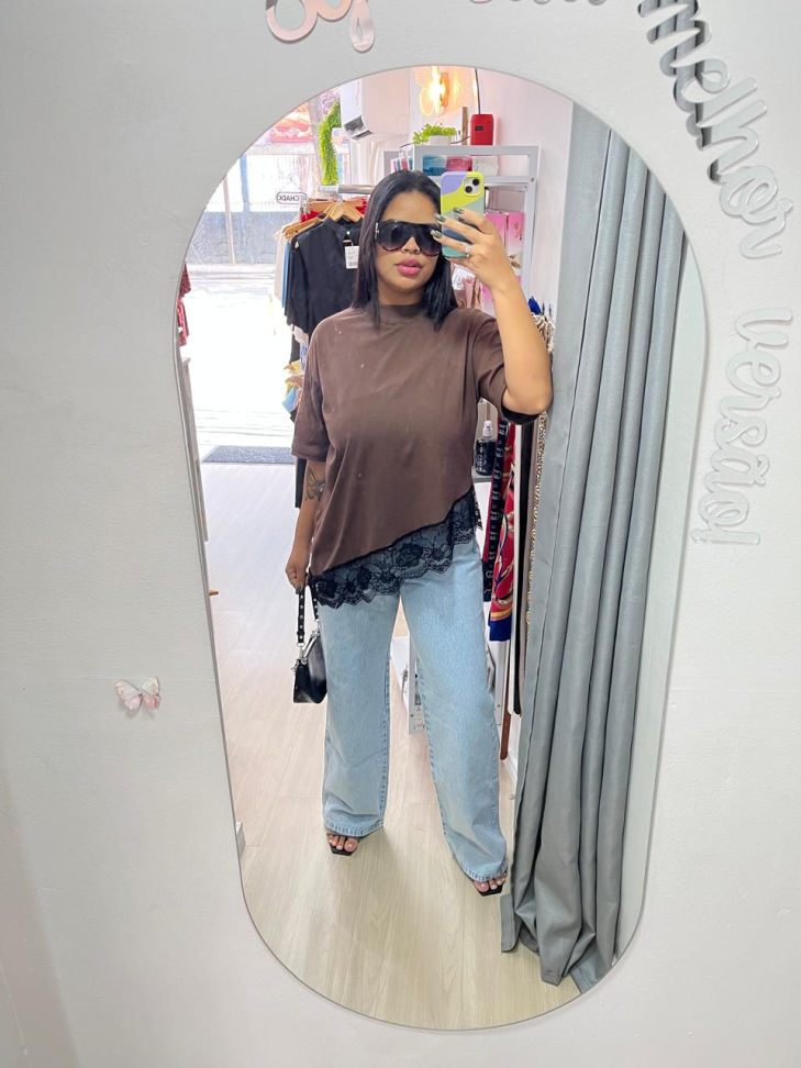Blusa Over Size Renda