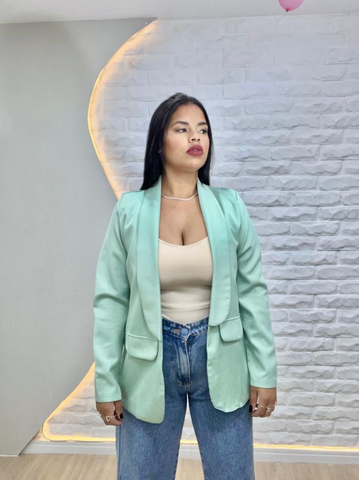 Blazer Alfaiataria Verde Menta - #1