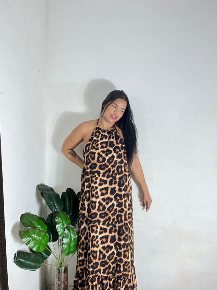 Vestido Longo Onça
