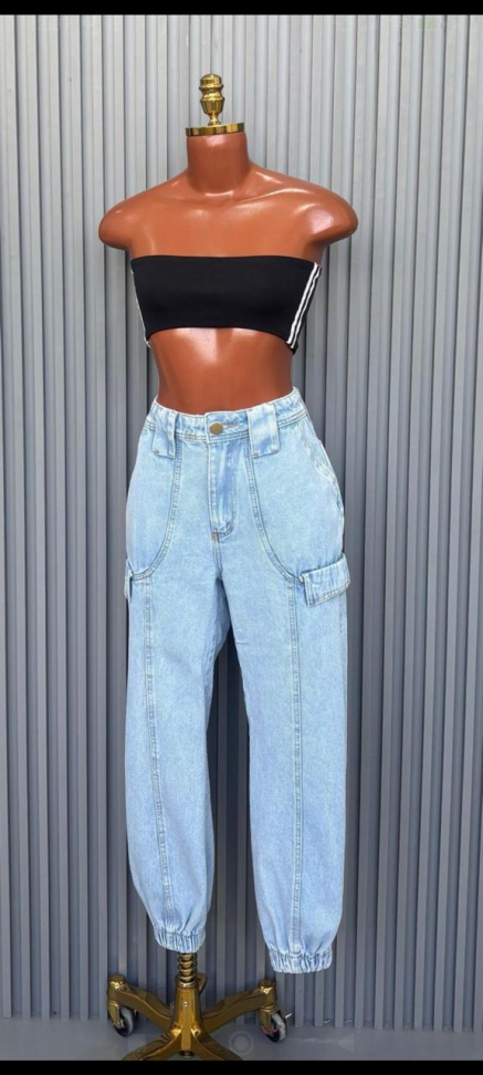Calça Jeans Jogger