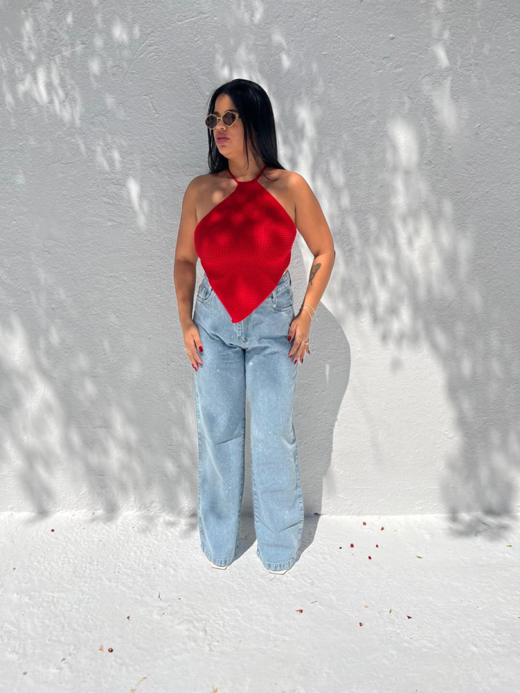 Blusa Lenço Tricot
