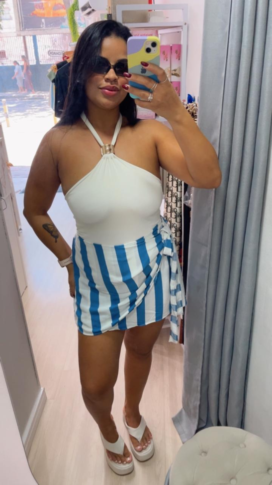 Short Saia Listrado