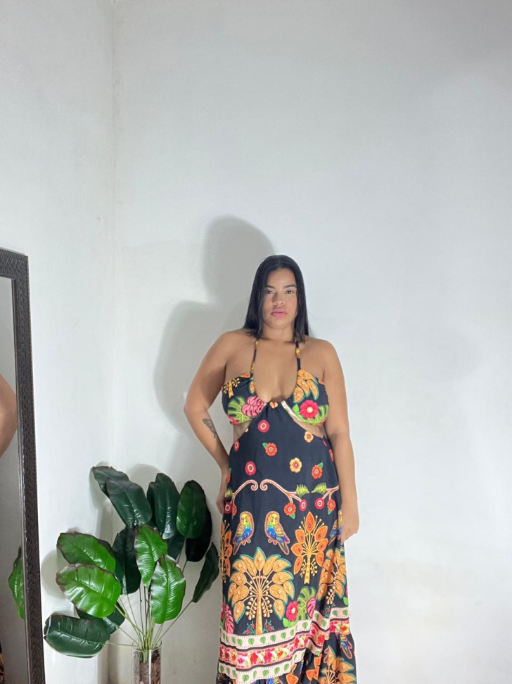 Vestido Estampado Arara