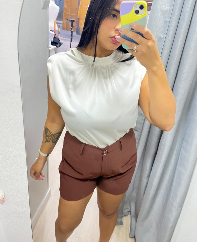 Blusa Cetim Importada