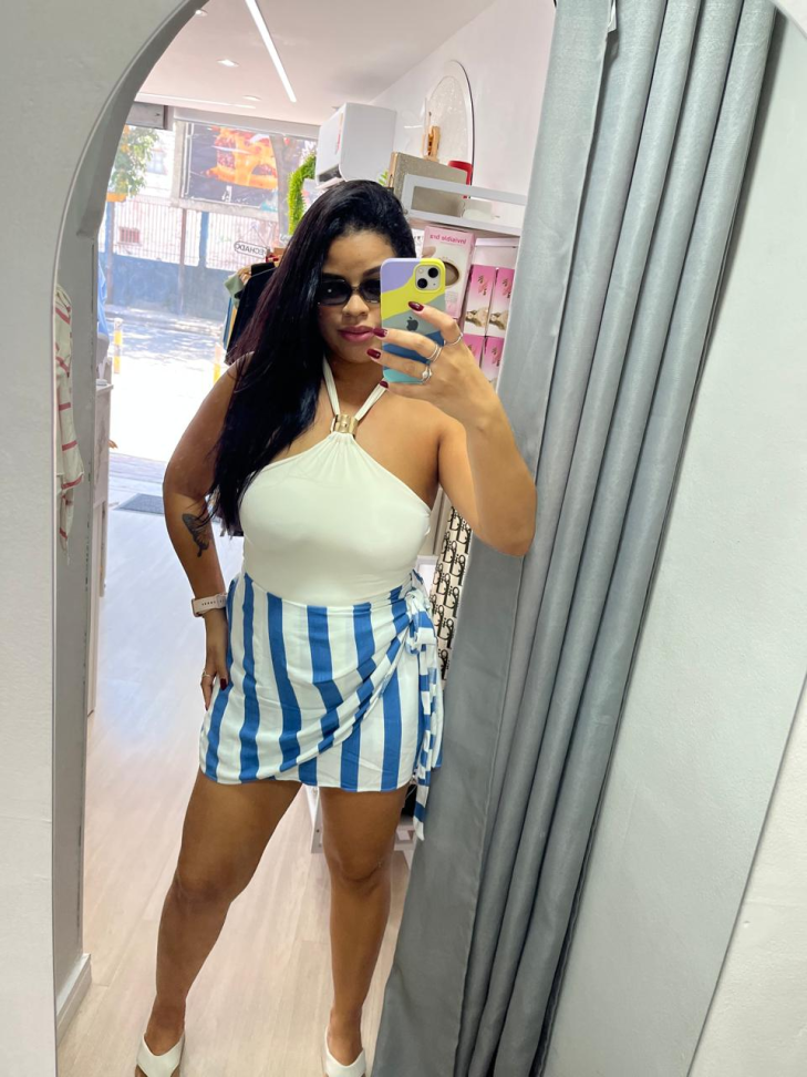 Short Saia Listrado