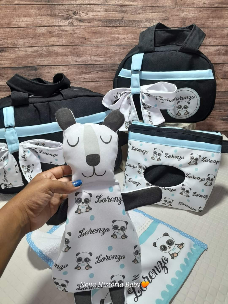 kit bolsas maternidade laço personalizado - #2