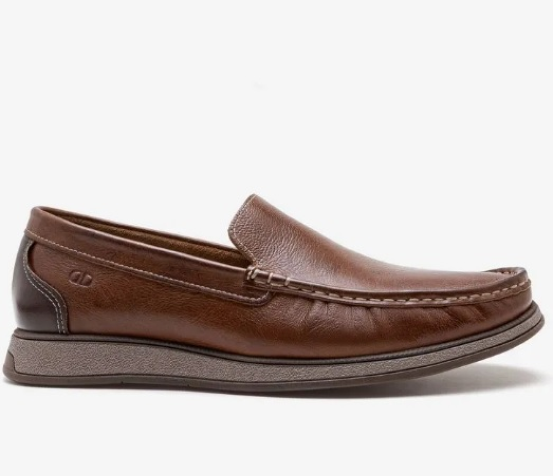 Mocassim Masculino Couro Nash Marrom