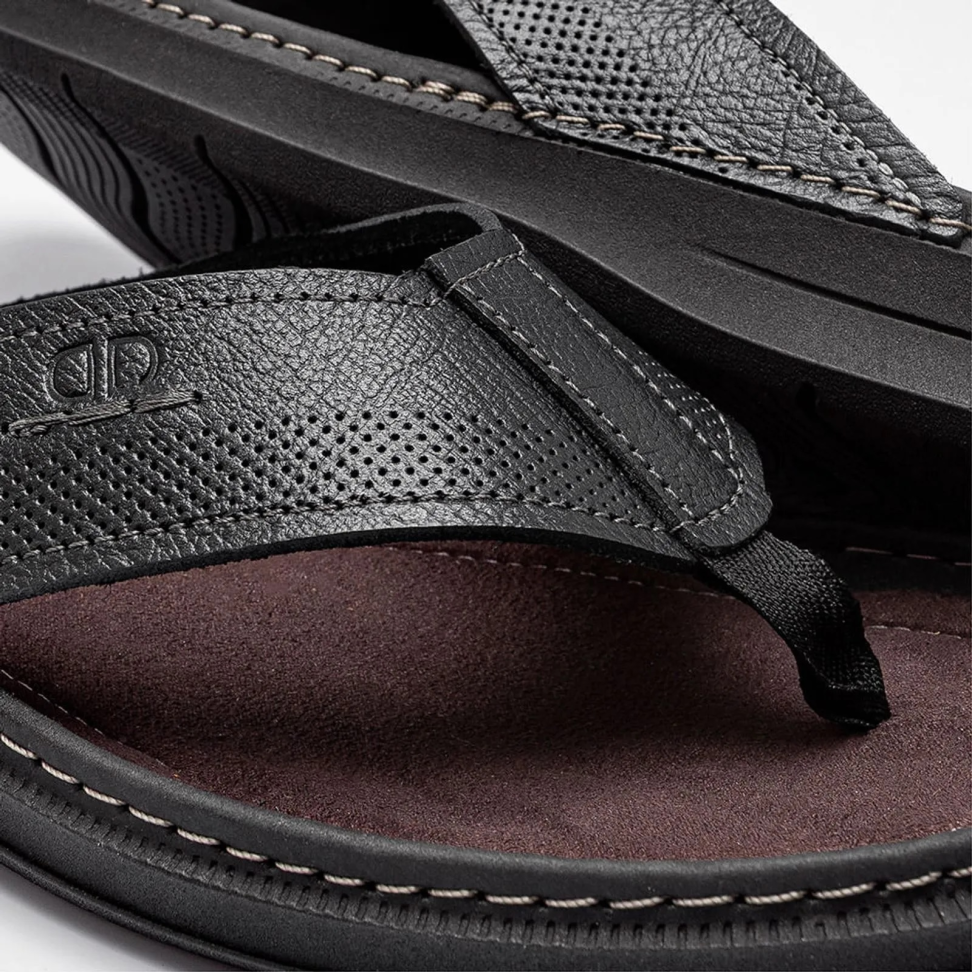 Chinelo de Couro Lazy Preto - #3
