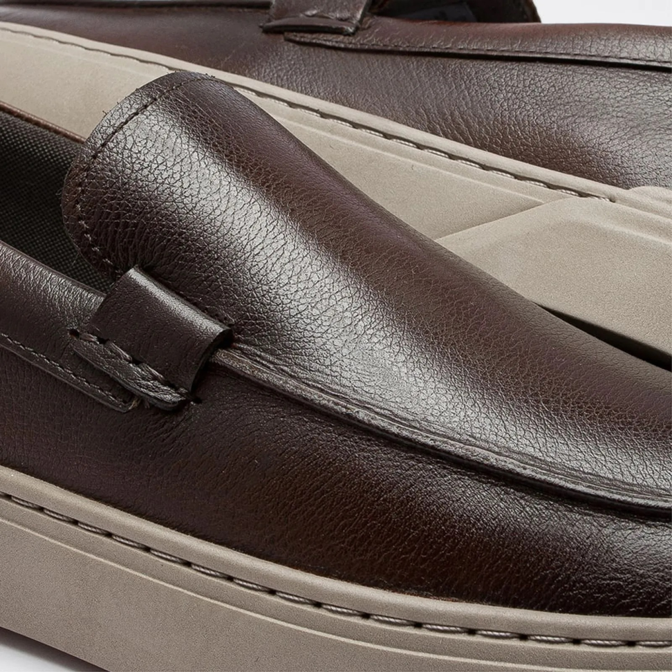 Tênis Masculino Bill Slip On Couro Marrom - #3
