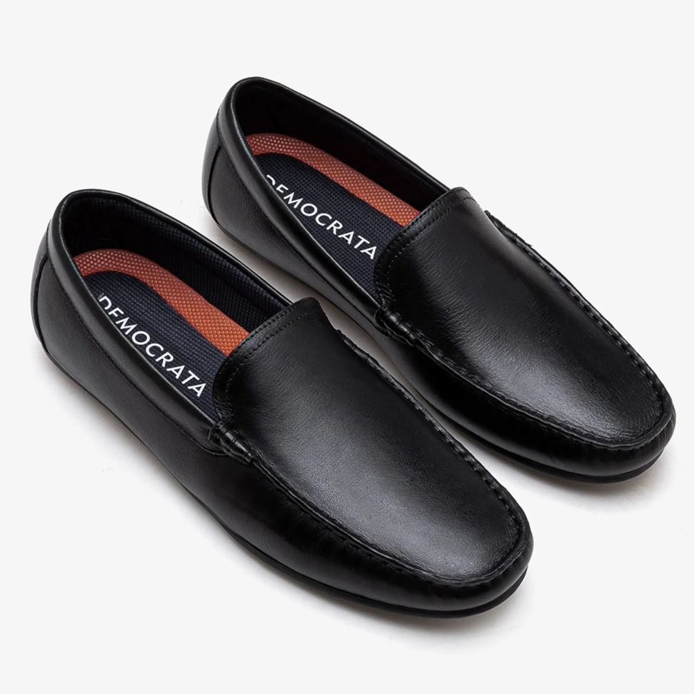 Mocassim Masculino Couro Tom Preto