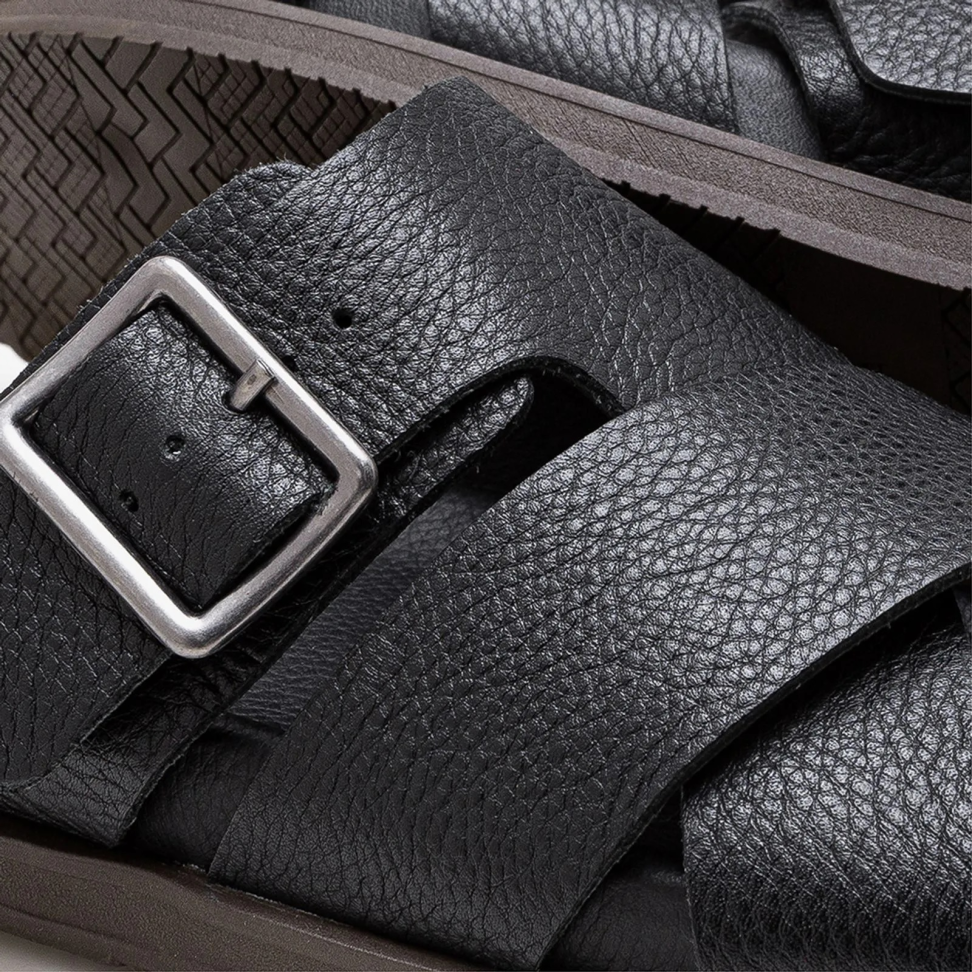 Sandália Masculina Dock Couro Preto - #3
