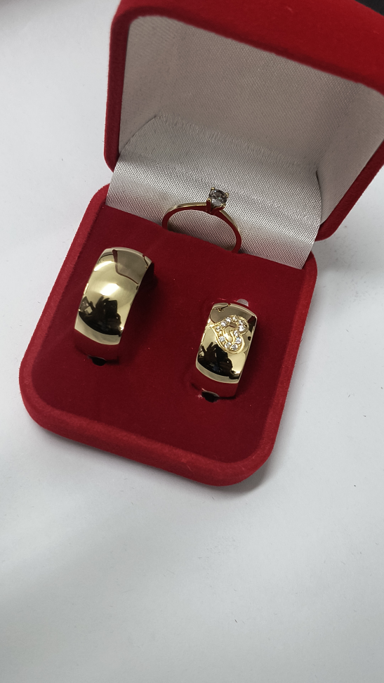 Par de aliança coração 10 mm - #2