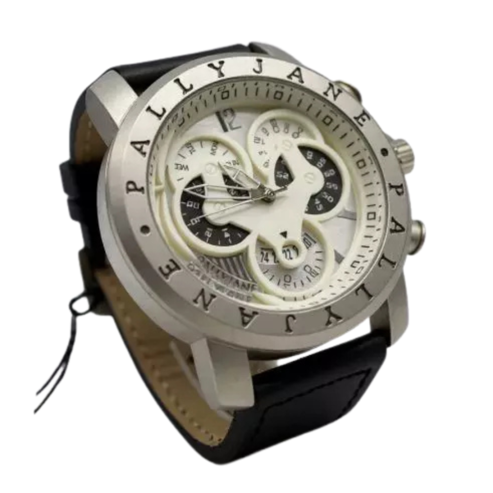 Relógio Masculino Pallyjane Gold – Pulseira de Couro Sintético e Mostradores Exclusivos - #6