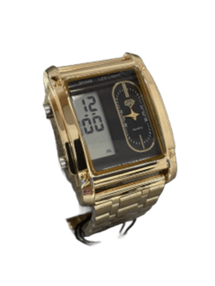 Relógio Quadrado DHP • à prova d’água • 2 maquinários Digital e Analógico SEM estojo - #2