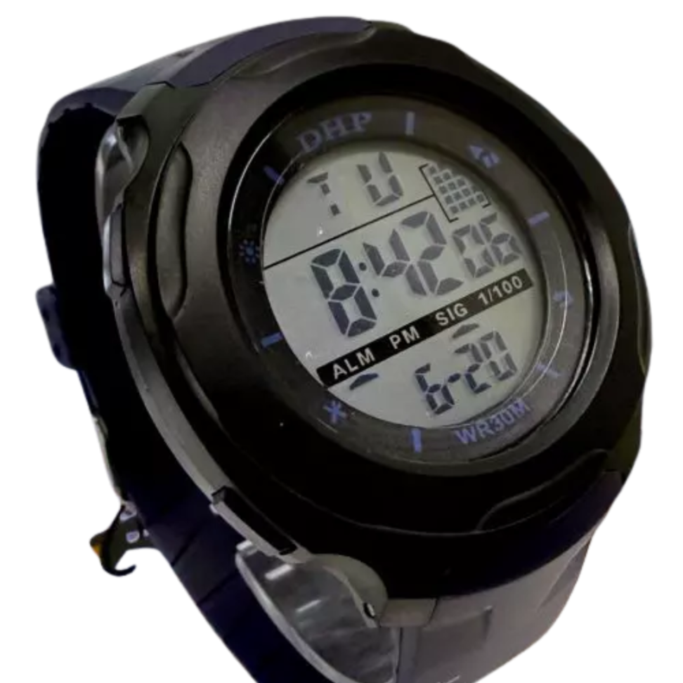 Relógio Digital Masculino DHP Esportivo – Pulseira de Borracha Diversas Cores – WR30M - #4