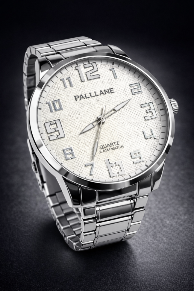 Relógio Masculino Pallyjane em Aço Inoxidável – Mostrador Texturizado Premium 3 ATM - #5