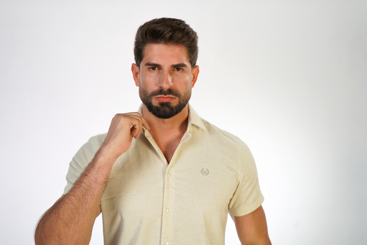 CAMISA BOTÃO ABERTA MANGA CURTA PREMIUM W LIFE (tamanho P ao GG )