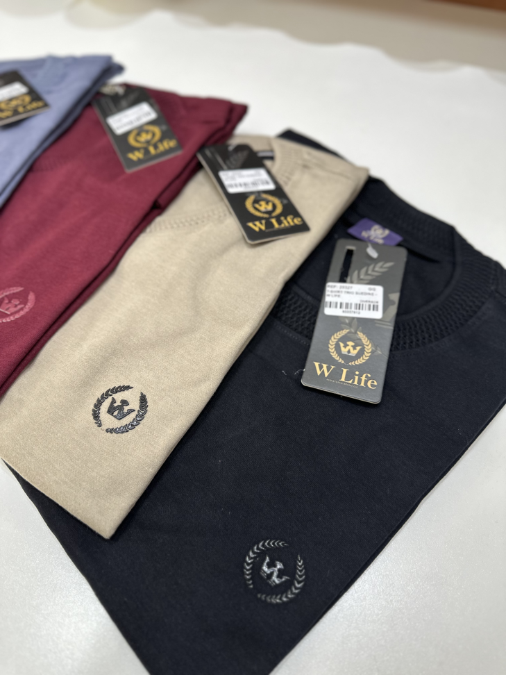 T-SHIRT TRIO PREMIUM COM PUNHO W LIFE
