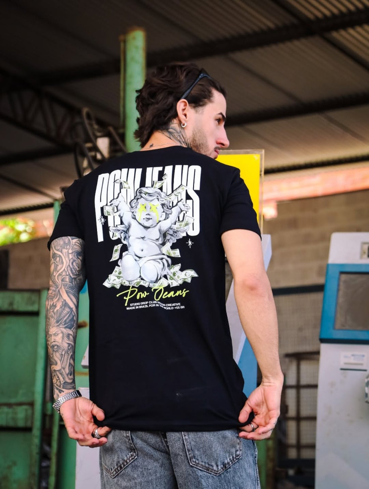 CAMISA FAZ O POW ESTAMPADA PREMIUM ( Tamanho P ao G )