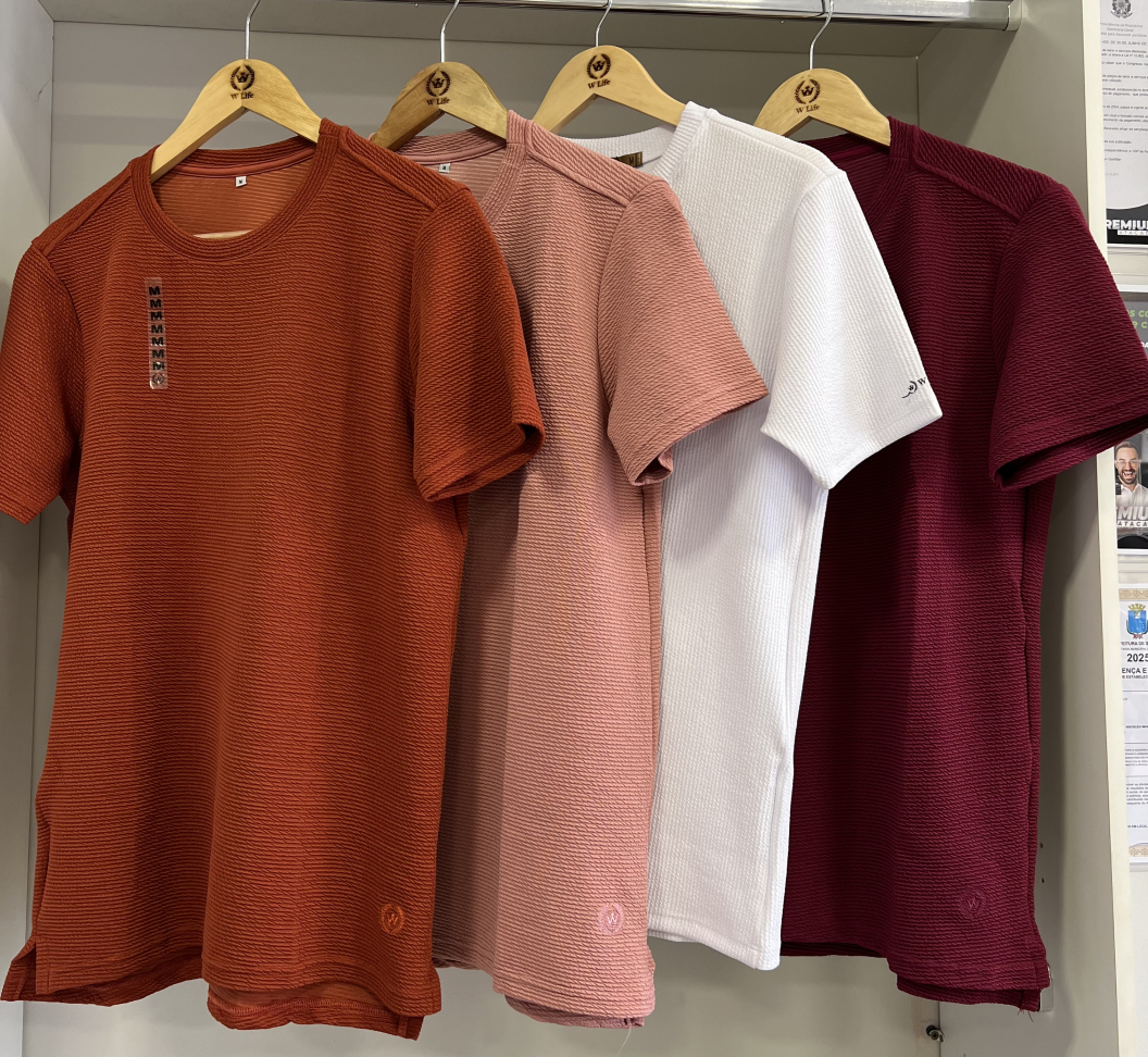 T-SHIRT TEXTURIZADA PREMIUM W LIFE ( Tamanho P ao GG )