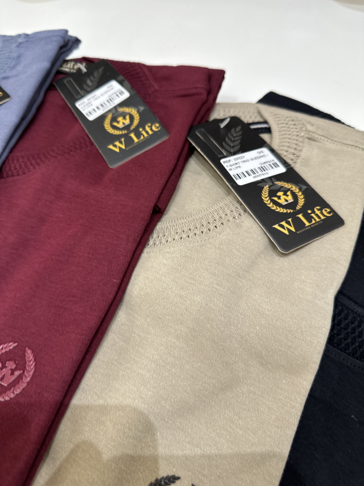 T-SHIRT TRIO PREMIUM COM PUNHO W LIFE - #4