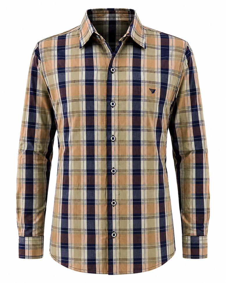CAMISA SOCIAL XADREZ MANGA LONGA OFERTA - #5