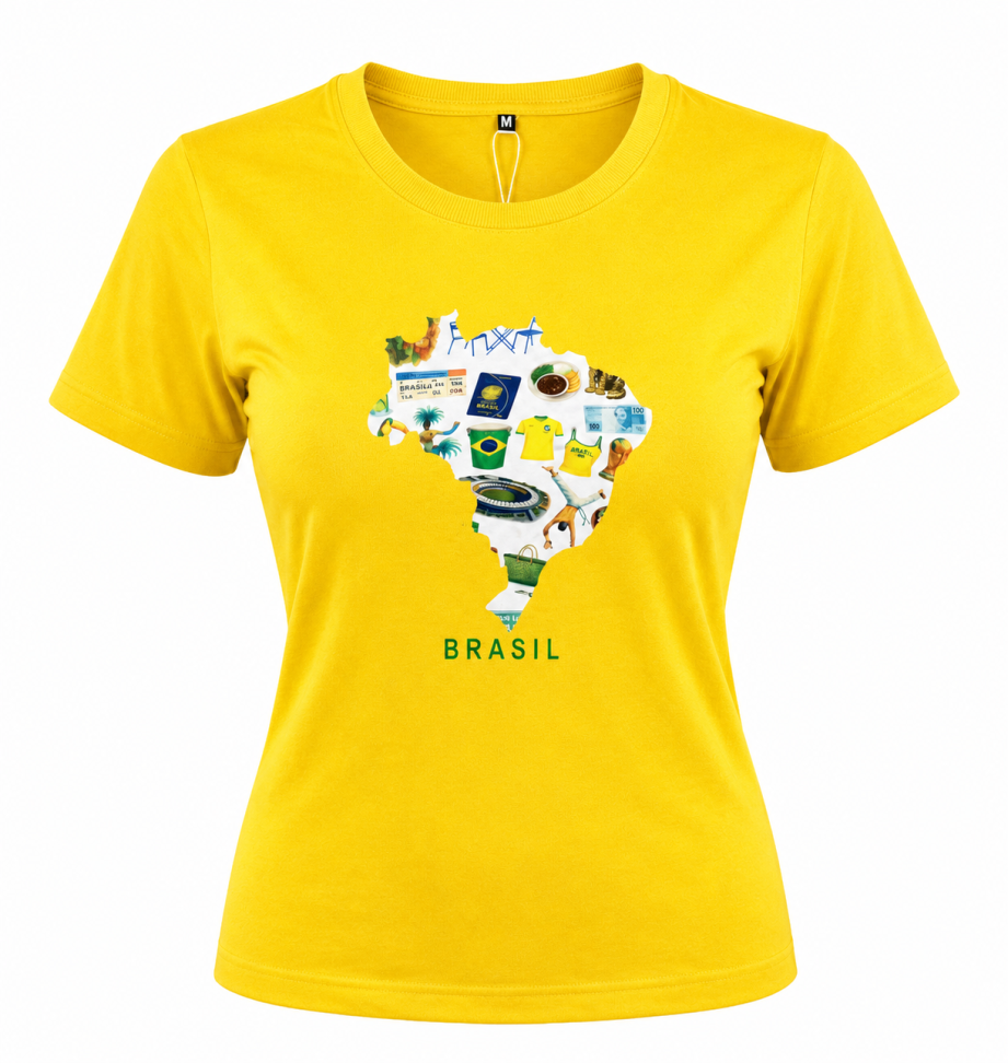 T-SHIRT FEMININA BRASIL BY W LIFE
