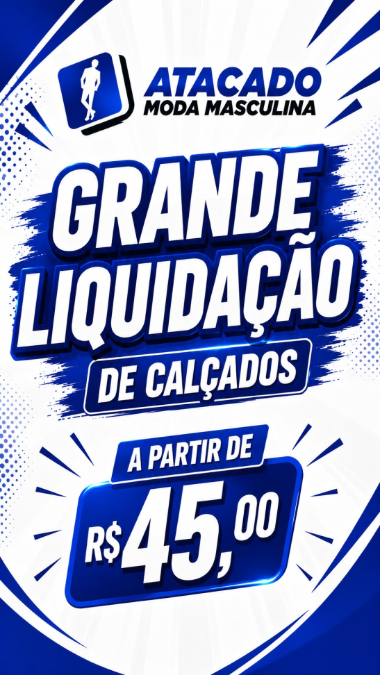 LIQUIDAÇÃO DE CALÇADOS A PARTIR R$45,00