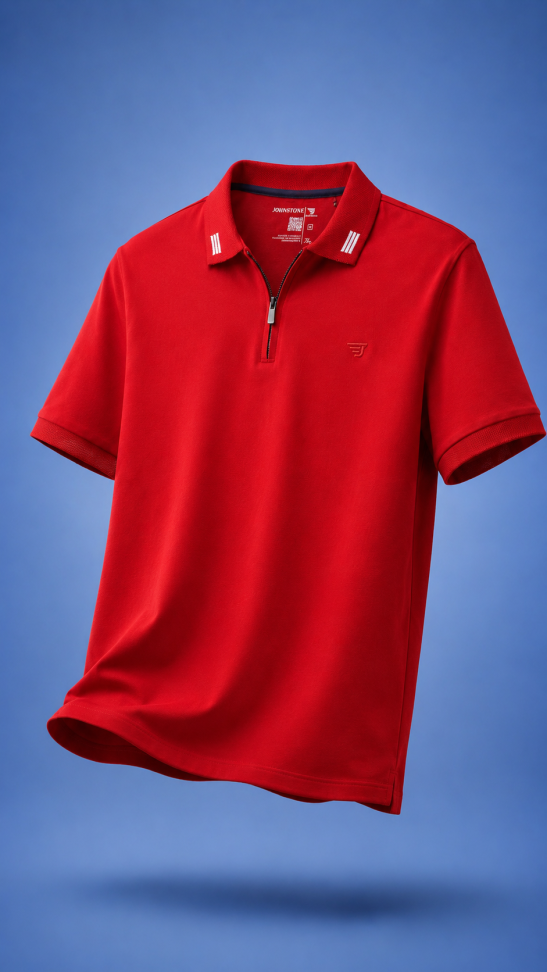 POLO COM ZIPER 100% ALGODÃO