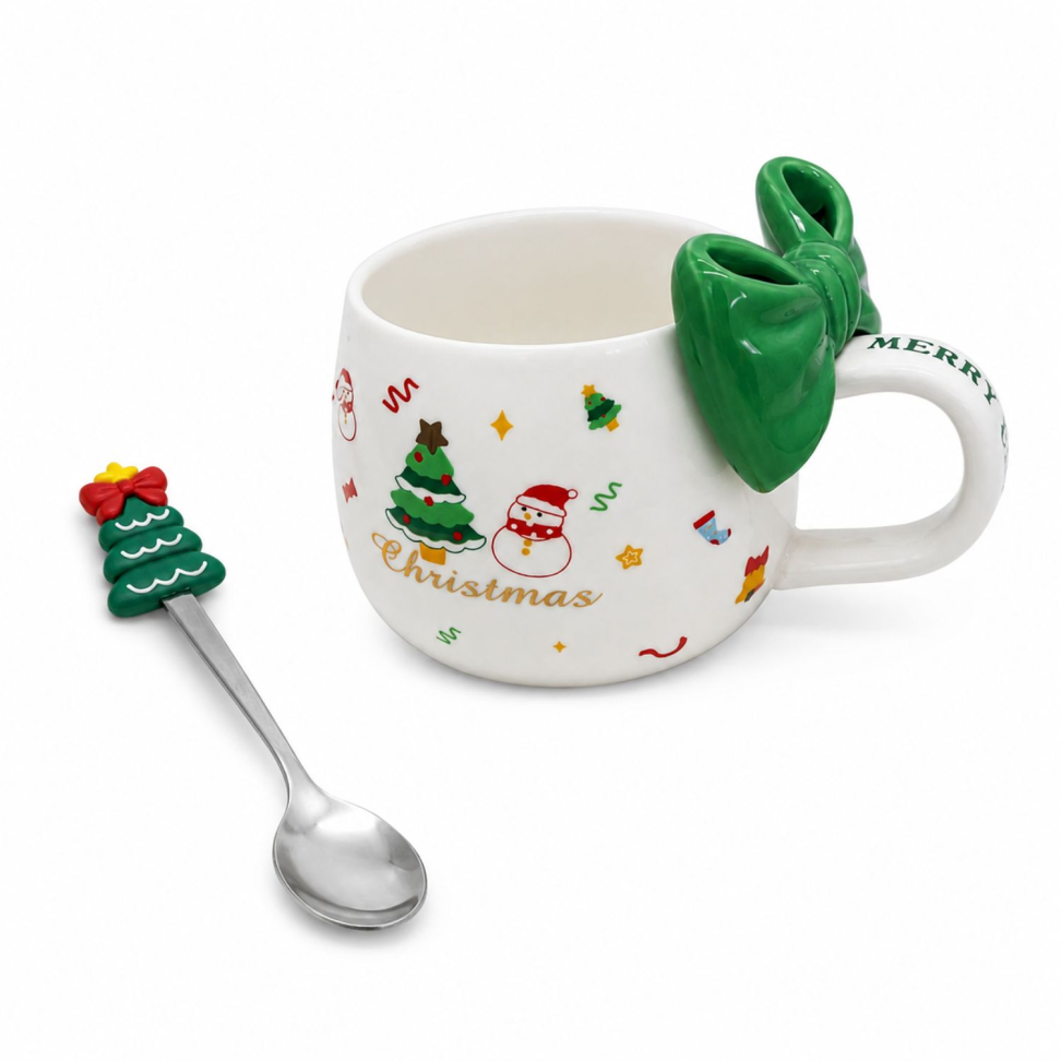 Caneca Natal C/ Colher 400ml - #4