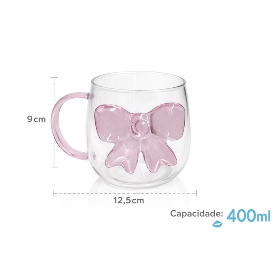 Caneca Laço Vidro 400ml - #3