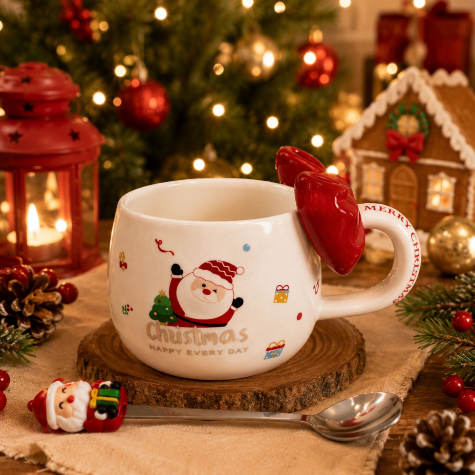 Caneca Natal C/ Colher 400ml