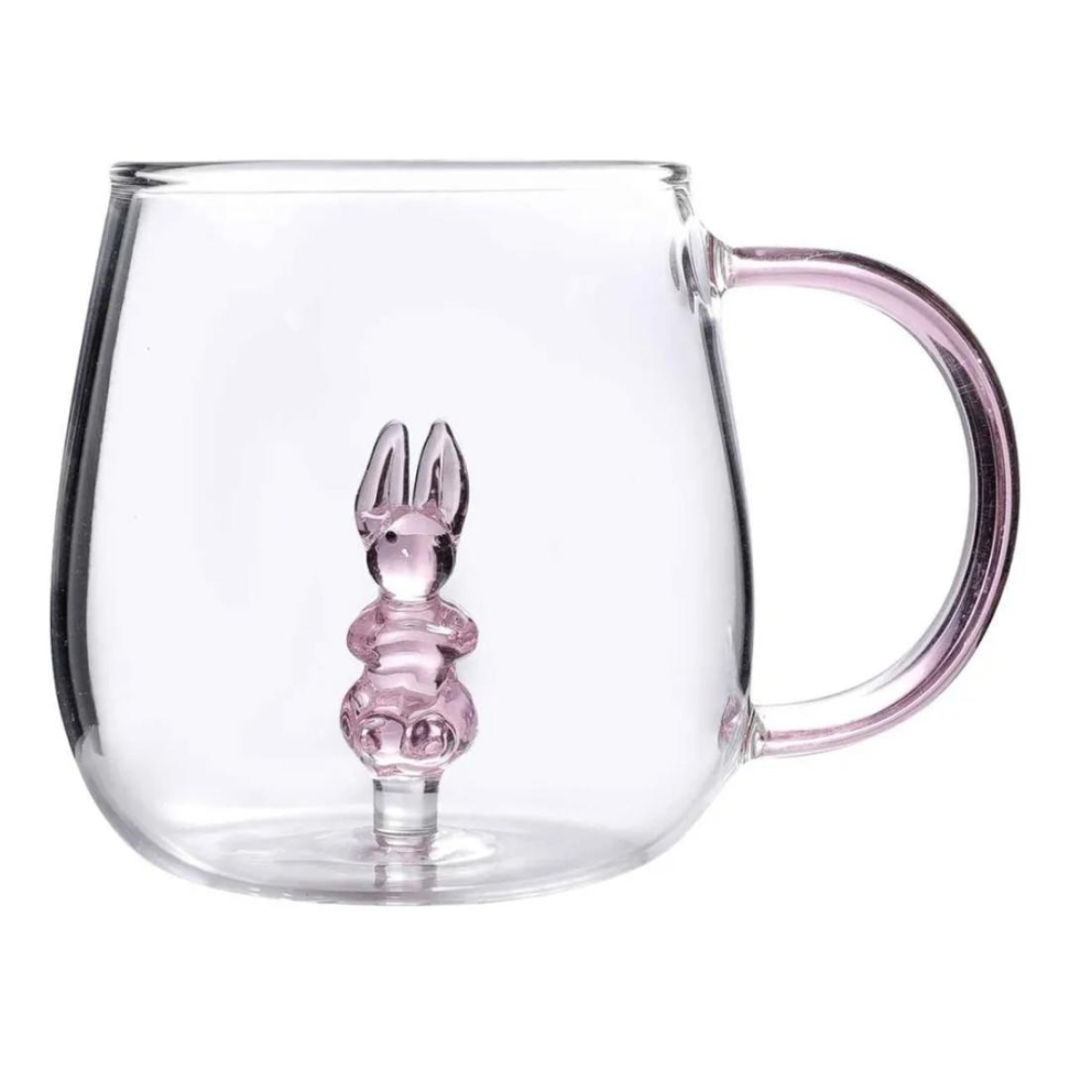 Caneca Coelho Interno Vidro 350ml