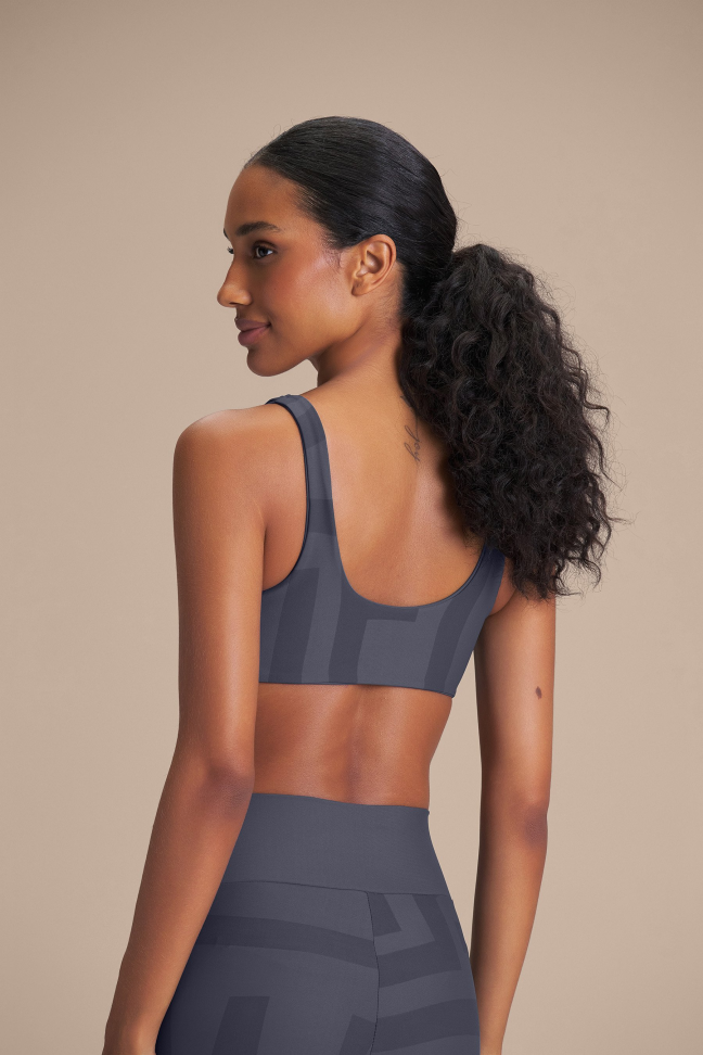 Top Fitness Feminino LIVE! Reversible Maxi Hydefit® Adaptiv Iron Blue - #3