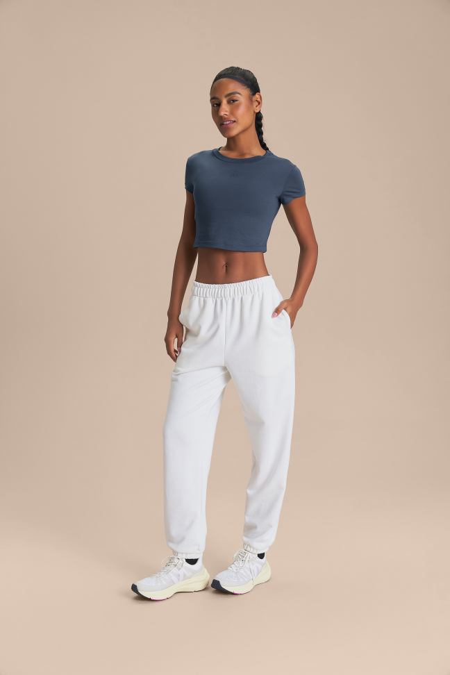 Blusa Cropped Pima Slim Misteel Blue LIVE! - #3