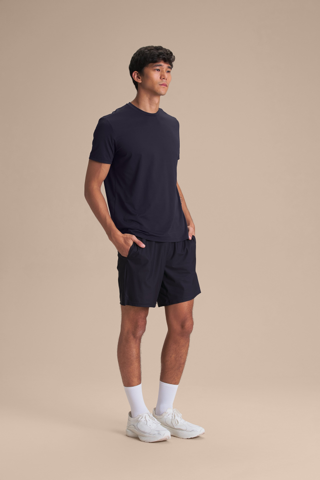 Camiseta de Corrida Masculina LIVE! Run Comfy Men Softgreen Blue Ink - #3