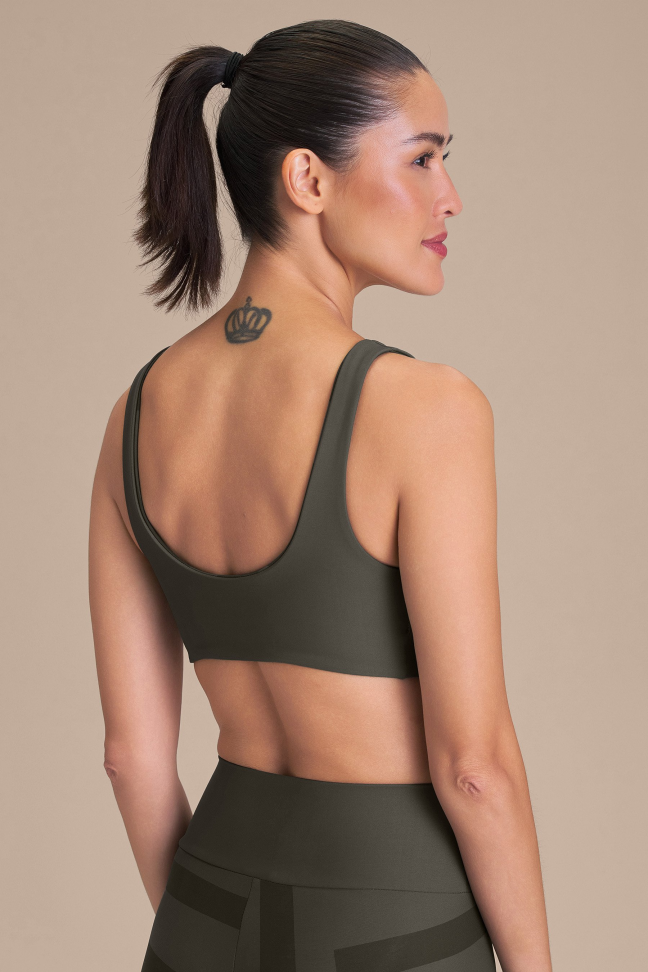 Top Fitness Feminino Reversível LIVE! Maxi Hydefit® Adaptiv Obsidian Grey