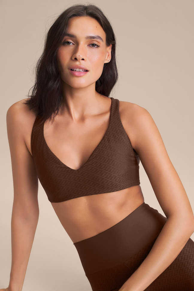 Top Fitness Feminino LIVE! Symbol Hydefit® Adaptiv Sepia Brown